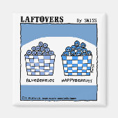 Cute Funny Laftovers Blueberry Cartoon Magneet (Voorkant)