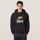 Cute Funny Lazy Nope Corgi Hoodie (Voorkant volledig)