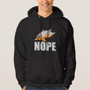 Cute  Funny Lazy Nope Corgi Hoodie