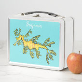 Cute funny leafy sea draak cartoon illustratie (In situ)