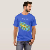 Cute funny leafy sea draak cartoon illustratie t-shirt (Voorkant volledig)