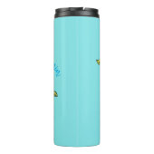 Cute funny leafy sea draak cartoon illustratie thermosbeker (Achterkant)