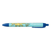 Cute funny leafy sea draak cartoon illustratie zwarte inkt pen (Bodem)