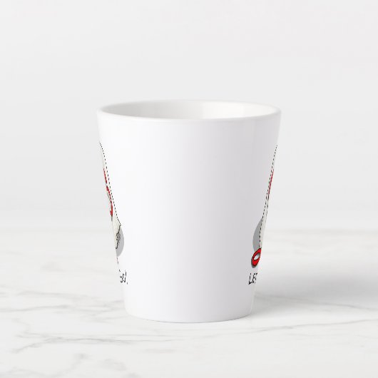 Cute Funny Let's Go! Walk Komondor Dog with Leash Latte Mok (Voorkant)