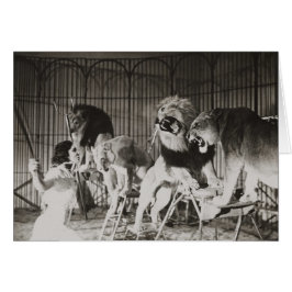 Cute Funny Lion Tamer Mam Woman