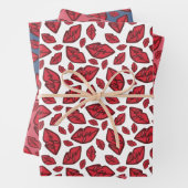Cute Funny Lips Pattern Inpakpapier Vel (In situ)