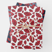 Cute Funny Lips Pattern Mix Inpakpapier Vel (In situ)