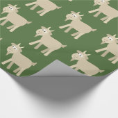 Cute Funny Little Goat Cadeaupapier (Hoek)