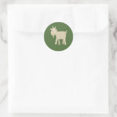 Cute Funny Little Goat Ronde Sticker (Tas)