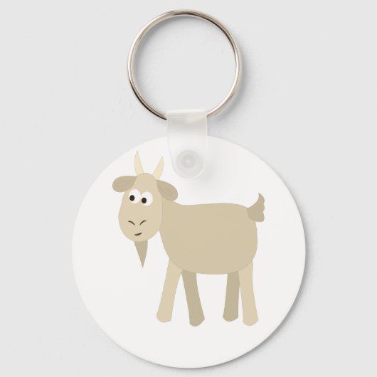 Cute Funny Little Goat Sleutelhanger (Voorkant)