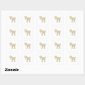 Cute Funny Little Goat Vierkante Sticker (Vel)