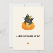 Cute Funny Little Pumpkin on Way Black Cat Kaart (Voorkant)