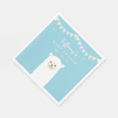 Cute Funny Llama Baby Mama Fiesta Baby shower Servet (Hoek)