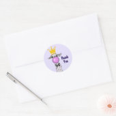 Cute Funny Llama Illustratie Dank u Ronde Sticker (Envelop)