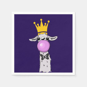 Cute Funny Llama Illustration Servet