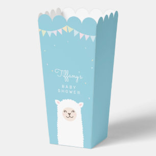 Cute Funny Llama Momma Fiesta Baby Boy Shower Bedankdoosjes