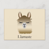 Cute Funny Llama Namaste Briefkaart (Voorkant)