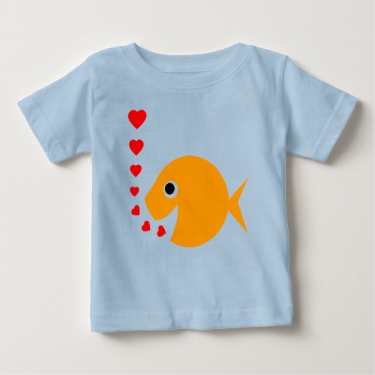 Cute Funny Love Goldfish Cartoon Baby Onsies (Voorkant)