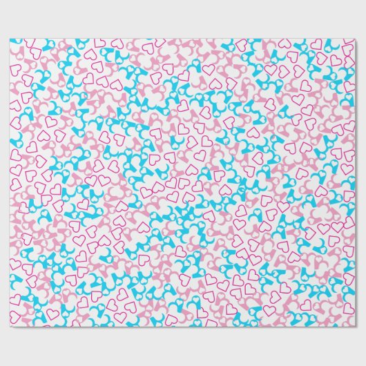 Cute Funny Love Heard Shape Cadeaupapier (Vlak)