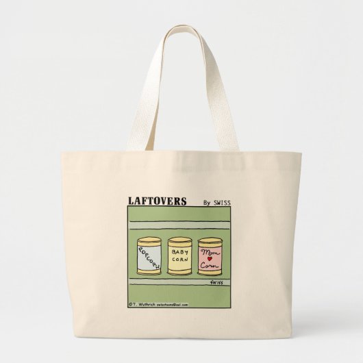 Cute Funny Ma en Family Cartoon Canvas tas (Voorkant)