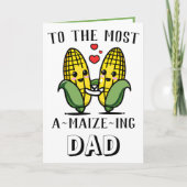 Cute Funny Maize Corn Pun Happy Vaderdag Bedankkaart (Voorkant)