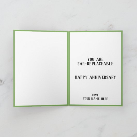 Cute Funny Maize Corn Pun Husband Jubileum Bedankkaart (Binnen)