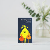 Cute Funny Mama Bird Babysitende Chicken Visitekaartje (Staand voorkant)