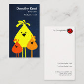 Cute Funny Mama Bird Babysitende Chicken Visitekaartje (Voorkant / Achterkant)