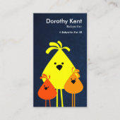 Cute Funny Mama Bird Babysitende Chicken Visitekaartje (Voorkant)