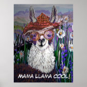 Cute Funny Mama Llama houdt je kool Poster (Voorkant)