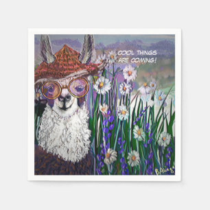 Cute Funny Mama Llama houdt je kool  Servet