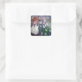 Cute Funny Mama Llama houdt je kool Vierkante Sticker (Tas)