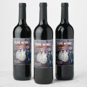 Cute Funny Mama Llama houdt je kool Wijn Etiket (Flessen)