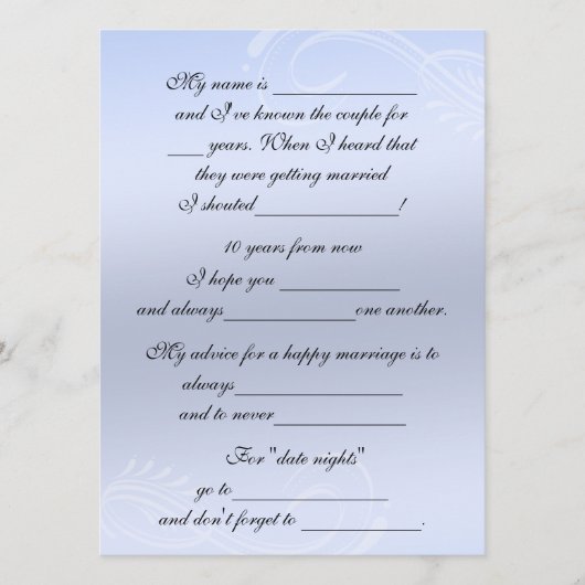 Cute, Funny Marriage Advice for Bride & Groom Advieskaart (Voorkant)