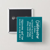 Cute Funny Massage Therapist Job Security Vierkante Button 5,1 Cm (Voorkant /achterkant)