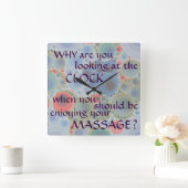 Cute Funny Massage Therapy Treatment Room Vierkante Klok (Huis)
