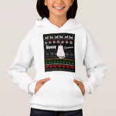 Cute Funny Meowy kerstkat Nordic Patterned (Voorkant)