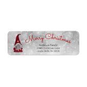 Cute Funny Merry Christmas Elf Persoonlijke Gnome Etiket (Voorkant)