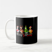 Cute Funny Merry Goosmas Silly Goose Reindeer Hot  Koffiemok (Links)