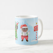 Cute Funny Merry Kerstfeest 4 Koffiemok (Voorkant rechts)
