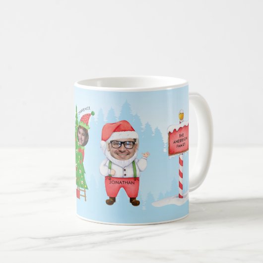 Cute Funny Merry Kerstfeest 4 Koffiemok (Voorkant rechts)