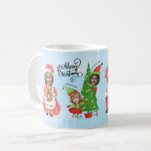 Cute Funny Merry Kerstfeest 4 Koffiemok (Voorkant links)