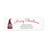 Cute Funny Merry Kerstmis, gepersonaliseerd gnome Etiket (Voorkant)