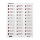 Cute Funny Merry Kerstmis, gepersonaliseerd gnome Etiket (Full Sheet)