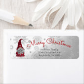 Cute Funny Merry Kerstmis, gepersonaliseerd gnome Etiket (Insitu)