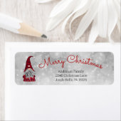 Cute Funny Merry Kerstmis, gepersonaliseerd gnome Etiket (Insitu)