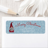 Cute Funny Merry Kerstmis, gepersonaliseerd gnome Etiket (Insitu)