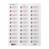 Cute Funny Merry Kerstmis, gepersonaliseerd gnome Etiket (Full Sheet)