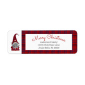 Cute Funny Merry Kerstmis, gepersonaliseerd gnome Etiket (Voorkant)