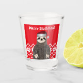 Cute Funny Merry Kerstmis Santa Hat Festive Shot Glas (Voorkant)